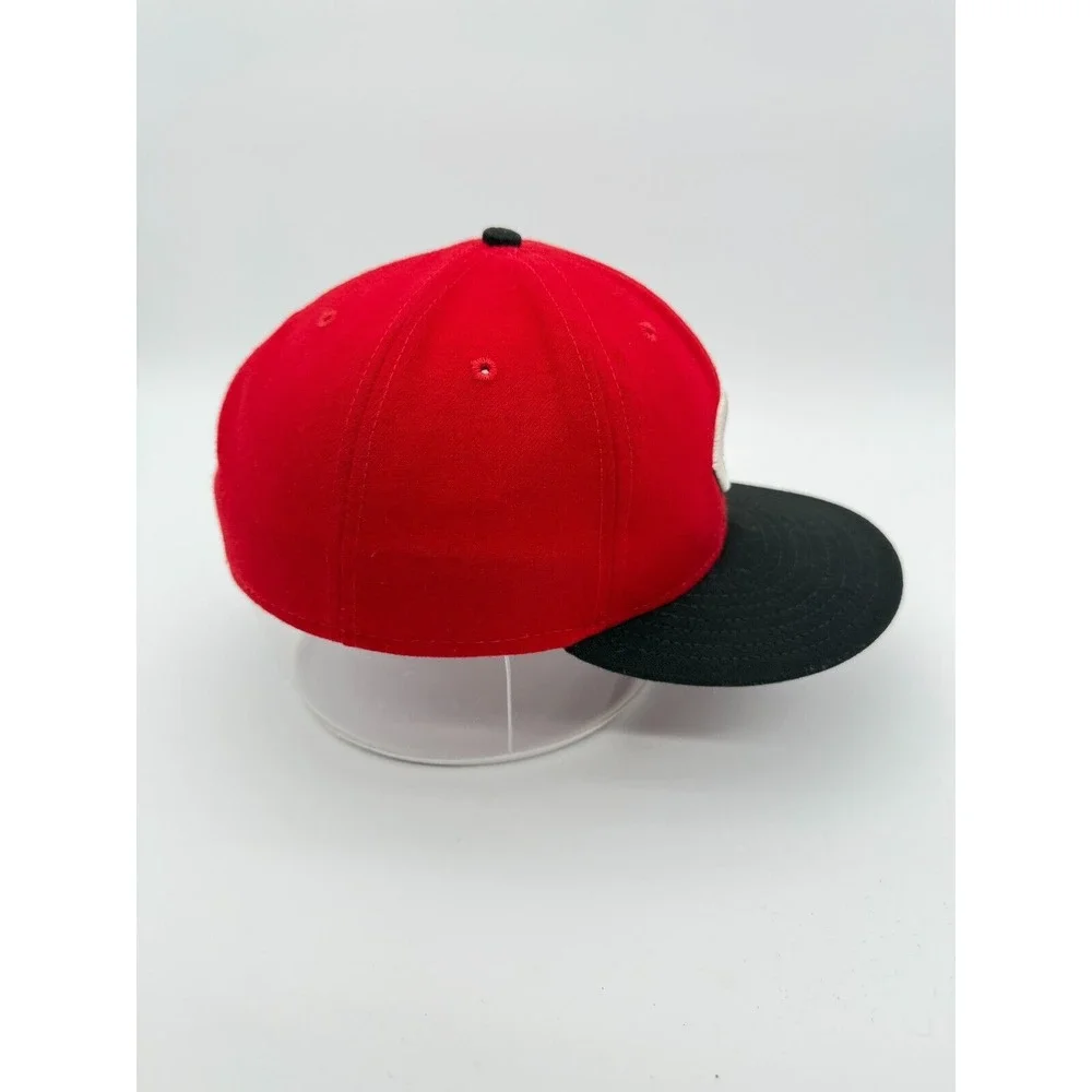 New Era 59FIFTY Cincinnati‎ Reds Baseball Cap Hat 8 Black Red Made in USA MLB